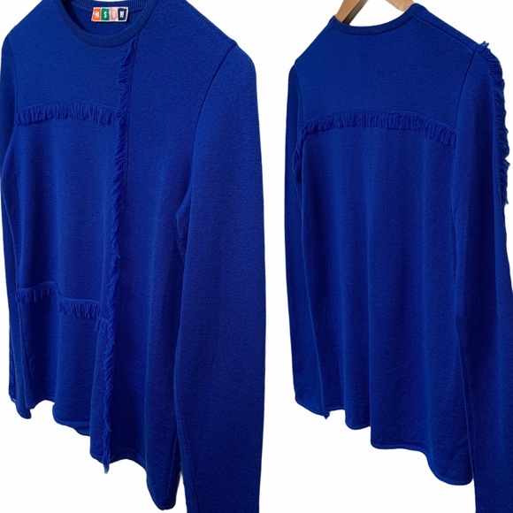 MSGM Fleece Wool Fringe Knit Sweater - Picture 8 of 10